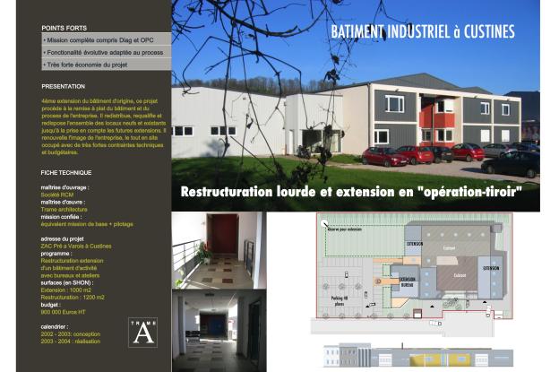 Restructuration Extension d'un Bâtiment Industriel  à Custines
