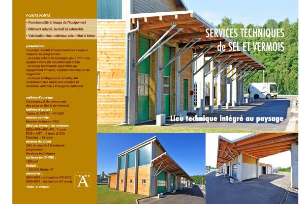 Bureaux et Bâtiment technique de type industriel pour les services techniques co