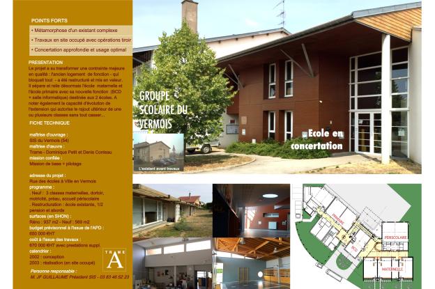 Restructuration Extension d'un Groupe Scolaire en site occupé