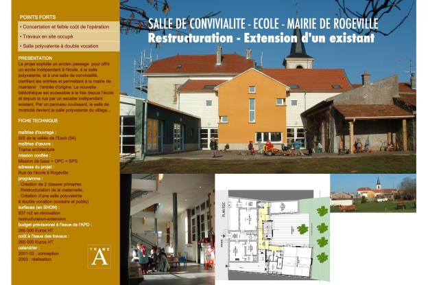 EXTENSION-RESTRUCTURATION D'UN GROUPE SCOLAIRE AVEC SALLE MIXTE (MOTRICITE + POL