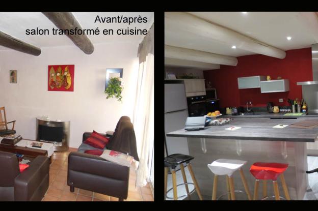 Le salon devient cuisine