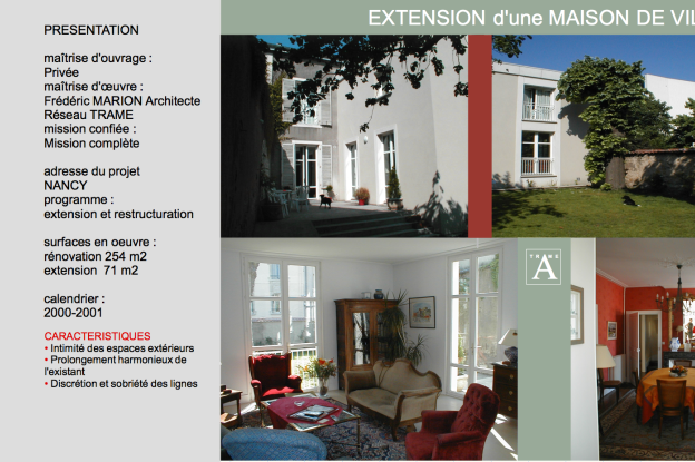 Rénovation et extension d'une maison de ville