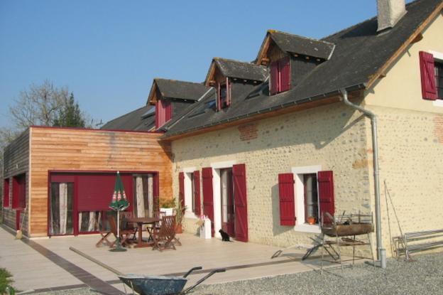 APRES : Façade côté jardin au Sud