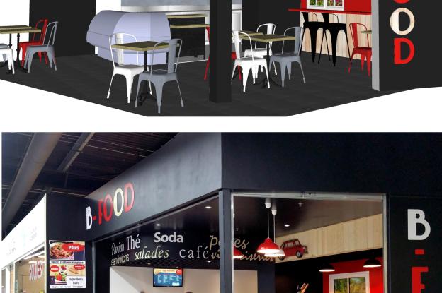 Conception 3D avant réalisation y compris des détails de la décoration
