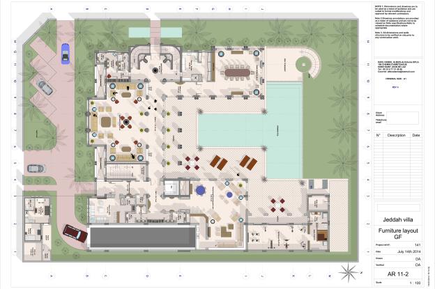 Plan de mobilier RdC - Ground floor furniture layout