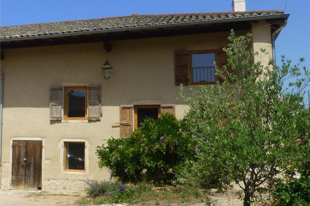 Façade Sud avec enduit en chaux naturelle