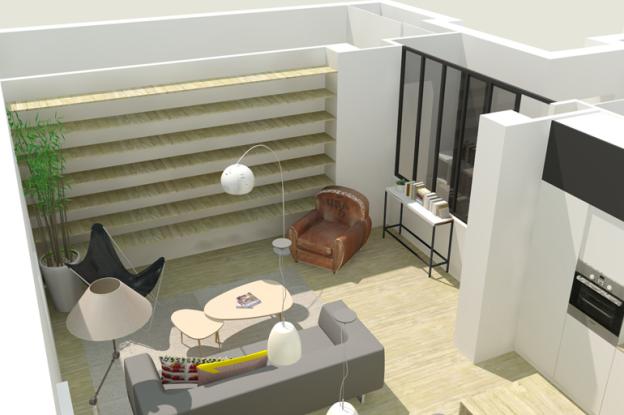 Proposition d'aménagement salon
