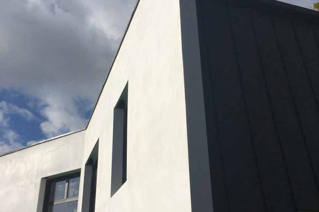 Photo angle maison contemporaine
