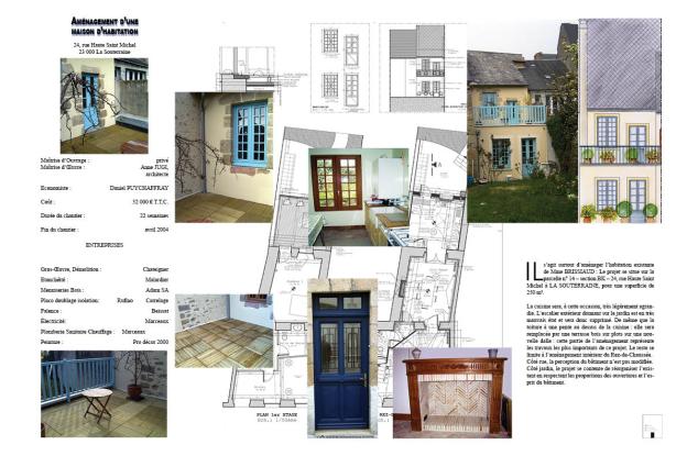 Aménagement d'une maison de ville avec création d'une terrasse en R+1 donnant su