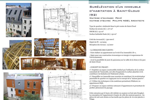 Surélévation d'un immeuble d'habitation à Saint-Cloud