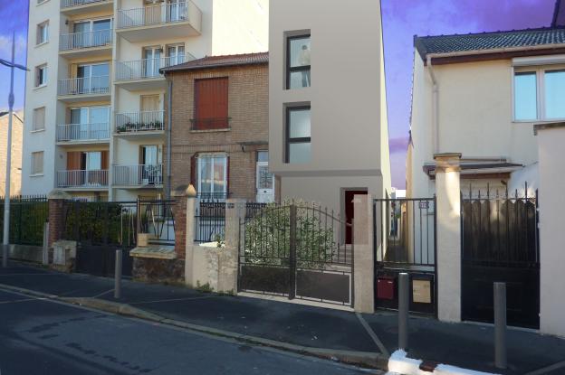 maison contemporaine sur parcelle étroite