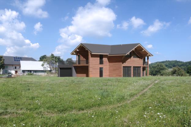 Conception d'une maison individuelle contemporaine bois.