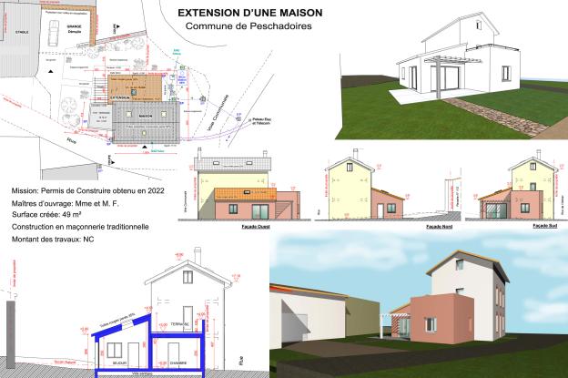 EXTENSION D'UNE MAISON a PESCHADOIRES