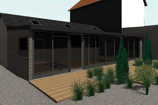 Etat projeté - façade sur jardin