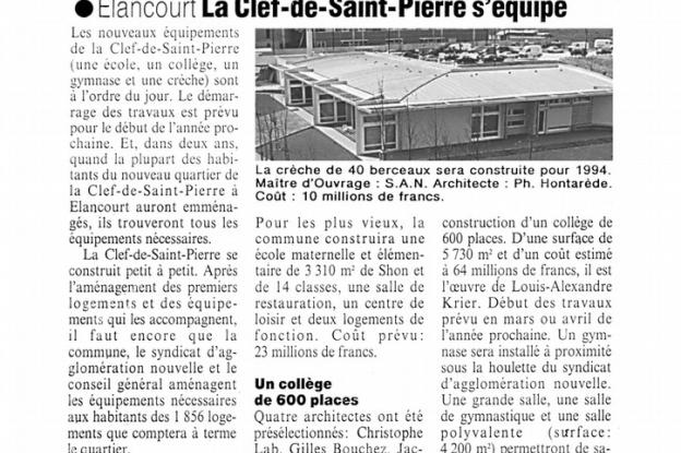 Publication Le Moniteur - 1993