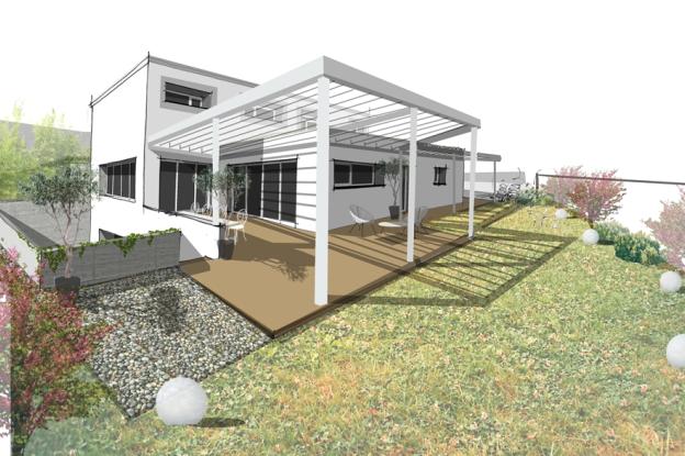 Maison contemporaine bioclimatique