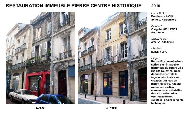 Centre historique rue Ste Colombe à Bordeaux 
