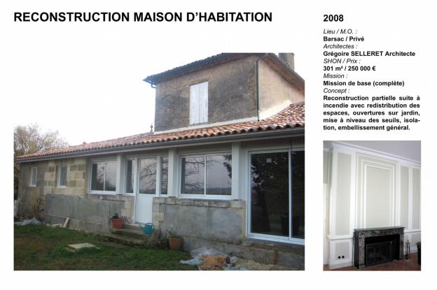 Restauration habitation suite à un incendie