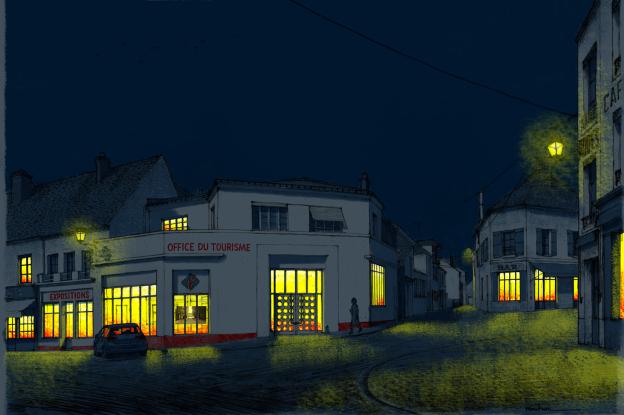 Montmirail, office du tourisme, vue de nuit