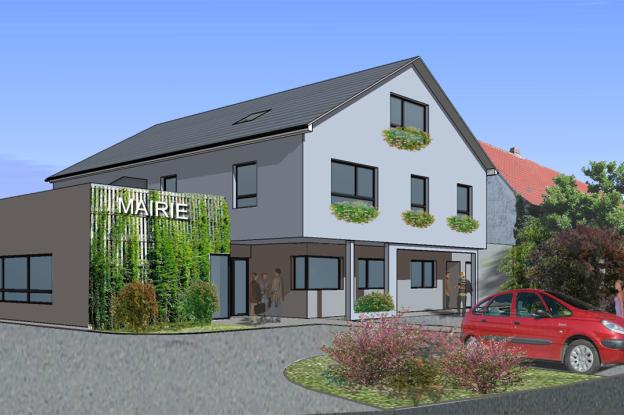 Construction de la mairie de Durstel avec 3 logements. DURSTEL. En cours