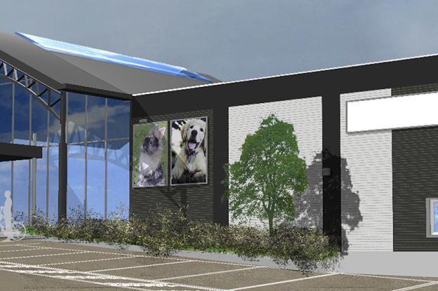 IDN ARCHITECTURE VUE APRES TRAVAUX SUR MAGASIN JARDINERIE ANIMALERIE 