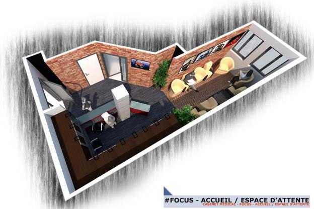 IDN ARCHITECTURE - ACCUEIL ET ESPACE D'ATTENTE DU CABINET DE CHIRURGIE DENTAIRE
