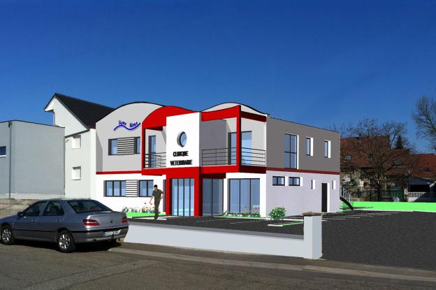 Construction d'une clinique vétérinaire et de 3 logements à Wittenheim