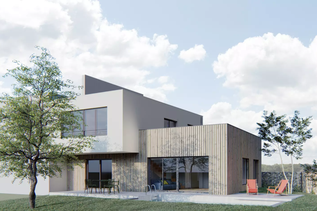 Maison contemporaine à ossature bois - Saint Didier au Mont d’Or