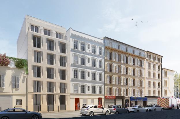 Insertion du bâti au tissu parisien faubourien - Façade en pierre porteuse struc
