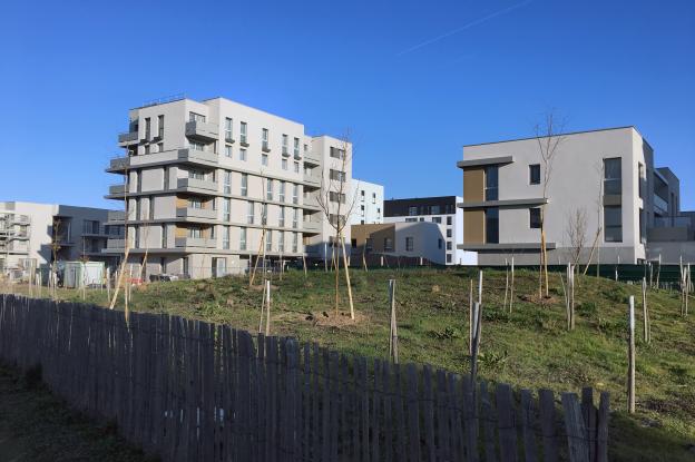 Vue depuis le jardin de Traverse de la ZAC