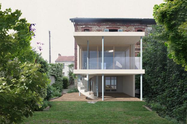Maison Le - rénovation et extension d'une maison en bande, Andrésy (78)
