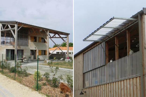 Maison bois et chaux chanvre à partir d'un hangar agricole