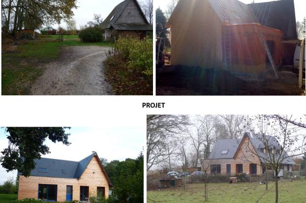 Extension d'une maison Normande en ossature bois