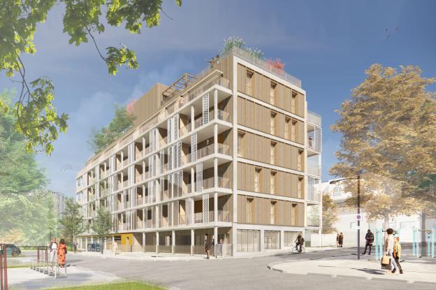 Vue perspective sur Rue Joséphine Baker