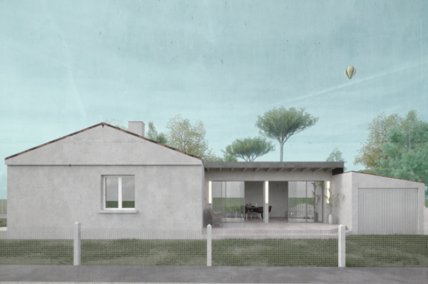 extension d'une maison individuelle en bord de mer