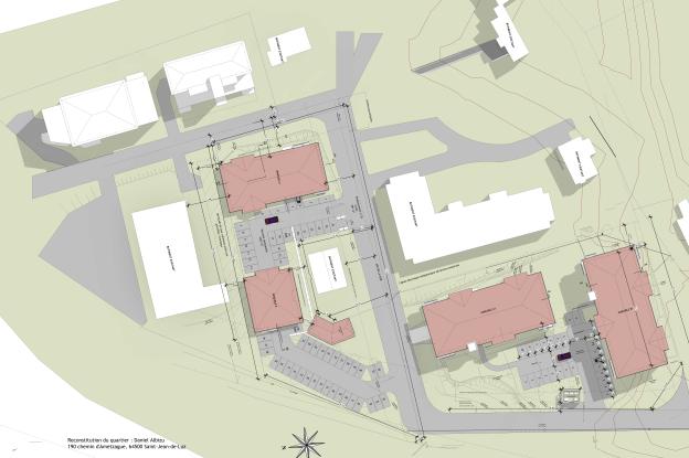 Insertion urbanistique d'habitats collectifs dans un quartier