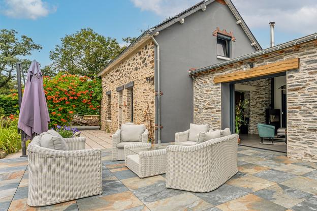extension longère pierres terrasse