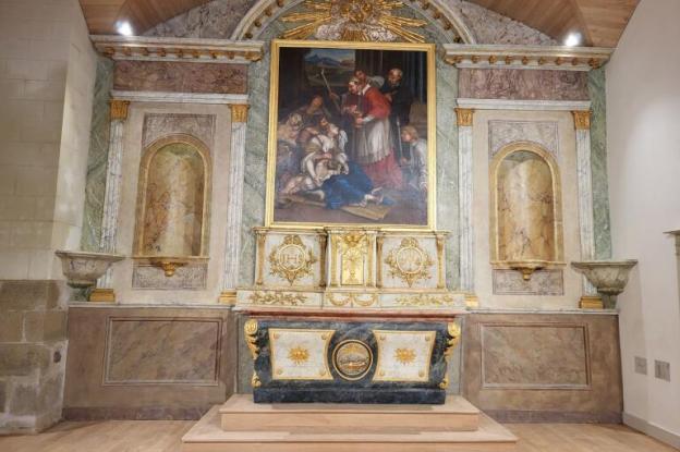 Vue du retable restauré