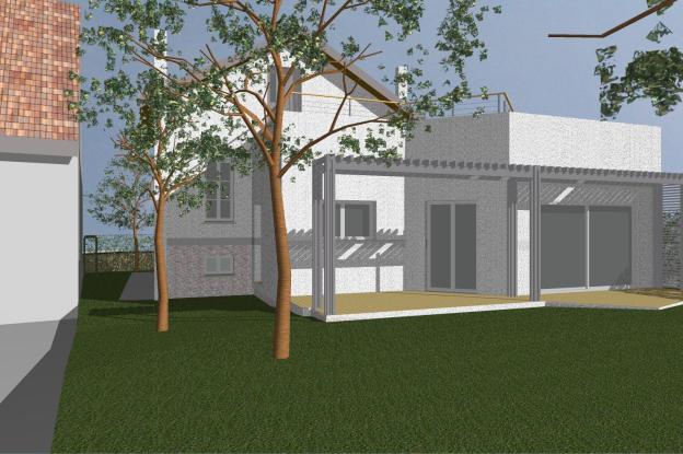 Vue de l'extension sur jardin
