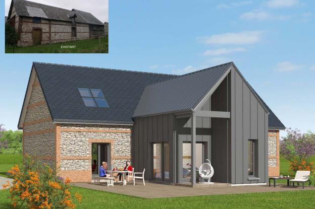 briques silex et zinc