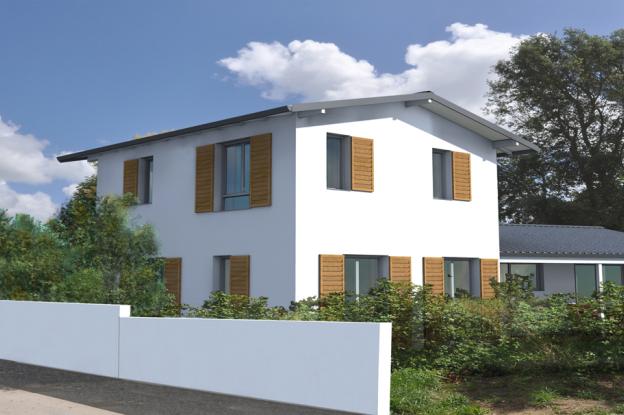 Vue Nord-Ouest, depuis l'impasse_maison Boucau LP architecte