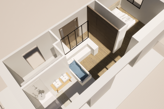 Modélisation 3D chambre parentale