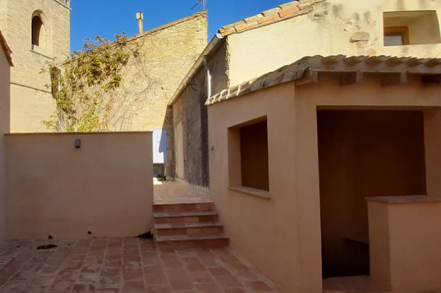 Terrasse haute - terre cuite, enduits chaux