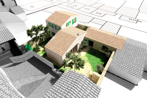 Vue aerienne du projet