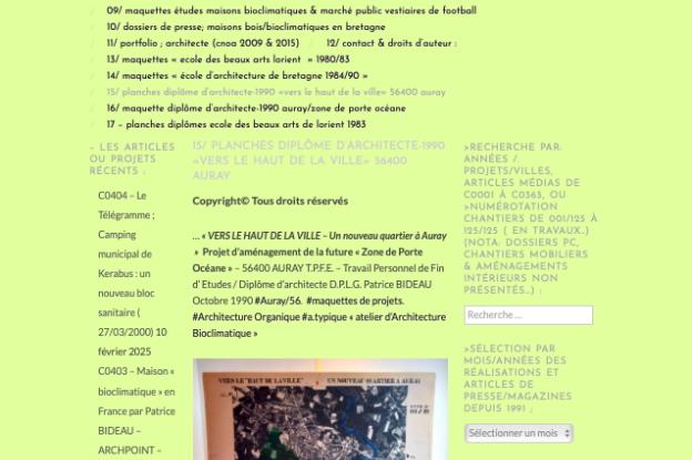 "BLOG ARCHIVES"ATELIER QUELQUE PEU "A.TYPIQUE"…! CHANTIERS (PÉRIODE 1991-2016) & COMMUNICATION MÉDIAS DEPUIS 1991………PATRICE BIDEAU ARCHITECTE D.P.L.G.