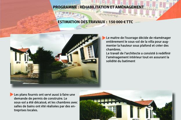 REHABILITATION ET AMENAGEMENT D'UNE VILLA A BIARRITZ