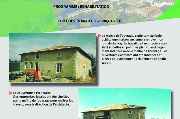 REHABILITATION D'UNE MAISON A SANXAY