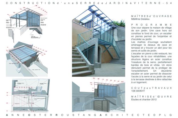Construction d'une serre dans un jardin