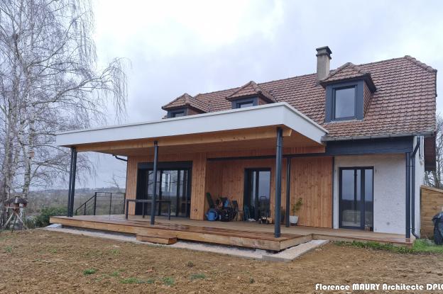 bois, bardage, toit terrasse