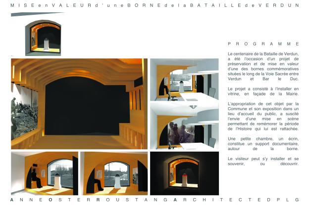 Vitrine et chambre de projection